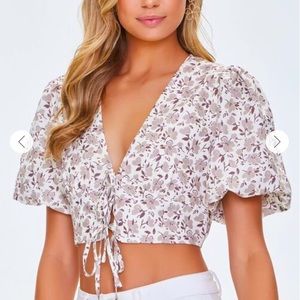 F21 Floral Crop Top